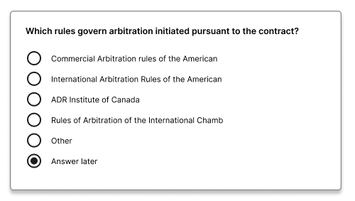 question with multiple choice answers