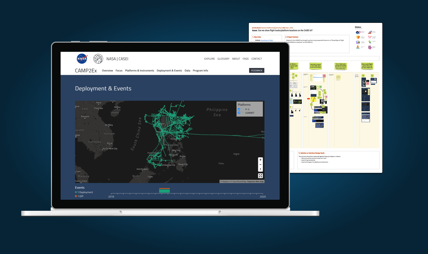 map of a plane deployment path