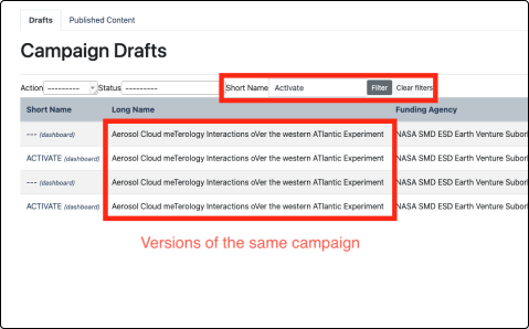 table with repeated rows of text