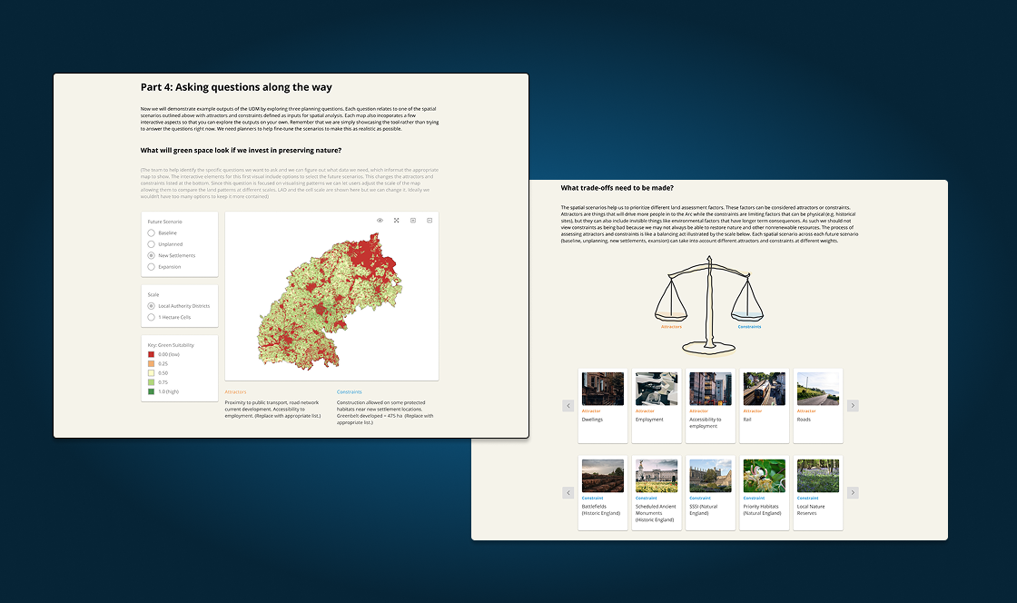 In progress mockups of website